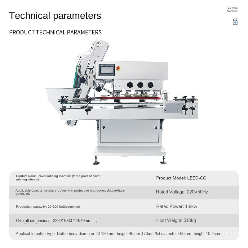 Automatic high speed capping machine for bottle screw capper