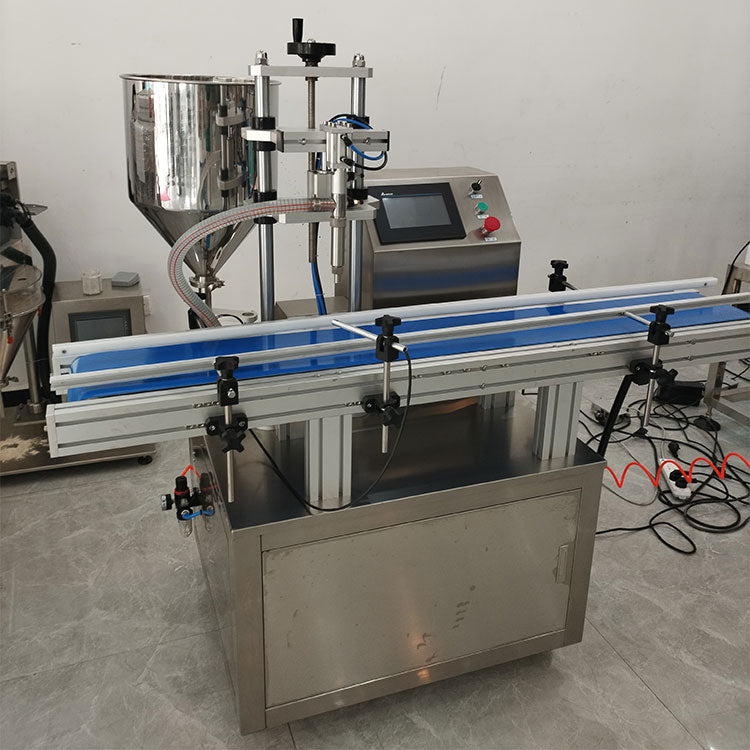 Машина для наполнения и наполнения медового масла с одной головкой, поршневая машина для жидкой пасты