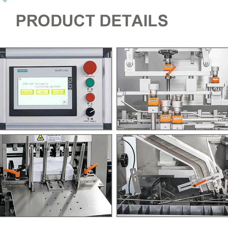 Automatic Cartoning Facial Tissue Paper Box Carton Packing Machine for Medical/Food/Cosmetic