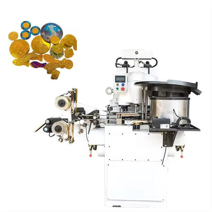 Automatic Flow Packing Wrapping Machine Bestselling High Speed Gold Coin Chocolate